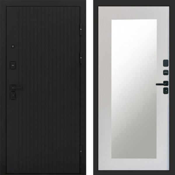 Входная дверь Termo-Door Твист Блэк - Зеркало Триумф лиственница