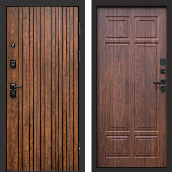 Входная дверь Termo-Door Твист Дуб Патина - Без серии Орех премиум