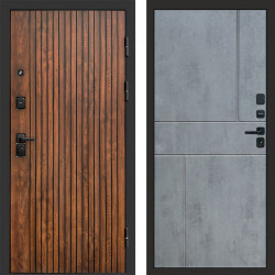 Входная дверь Termo-Door Твист Дуб Патина - Горизонт бетон темный