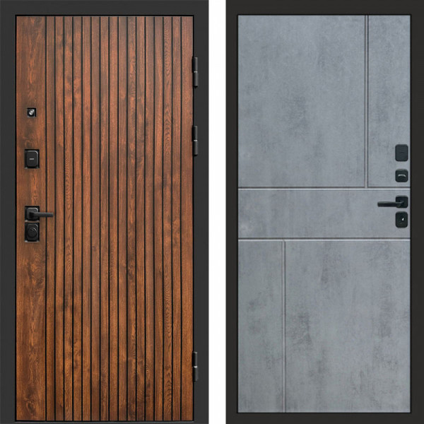 Входная дверь Termo-Door Твист Дуб Патина - Горизонт бетон темный