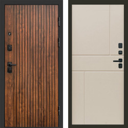 Входная дверь Termo-Door Твист Дуб Патина - Горизонт Слоновая кость