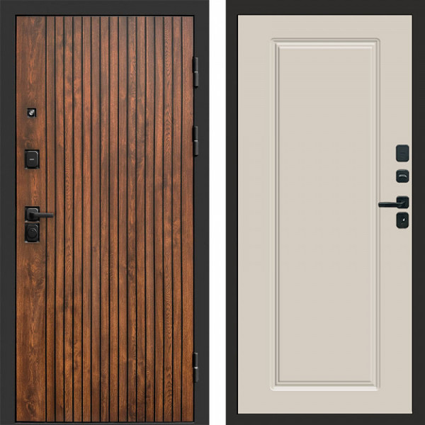 Входная дверь Termo-Door Твист Дуб Патина - Гранд Слоновая кость