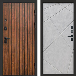 Входная дверь Termo-Door Твист Дуб Патина - Лучи бетон светлый