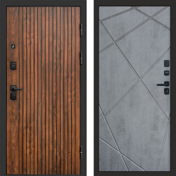 Входная дверь Termo-Door Твист Дуб Патина - Лучи бетон темный