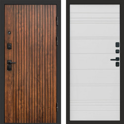 Входная дверь Termo-Door Твист Дуб Патина - Лучи White line