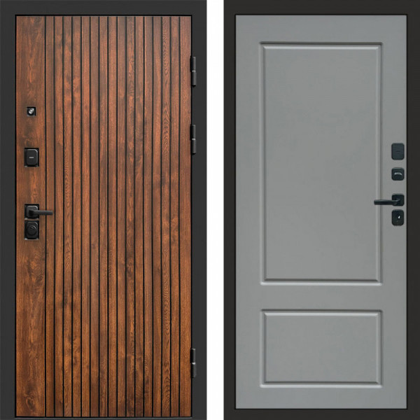 Входная дверь Termo-Door Твист Дуб Патина - Марсель Grey софт