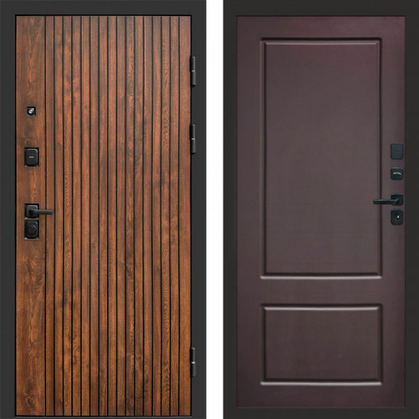 Входная дверь Termo-Door Твист Дуб Патина - Марсель Шоколад