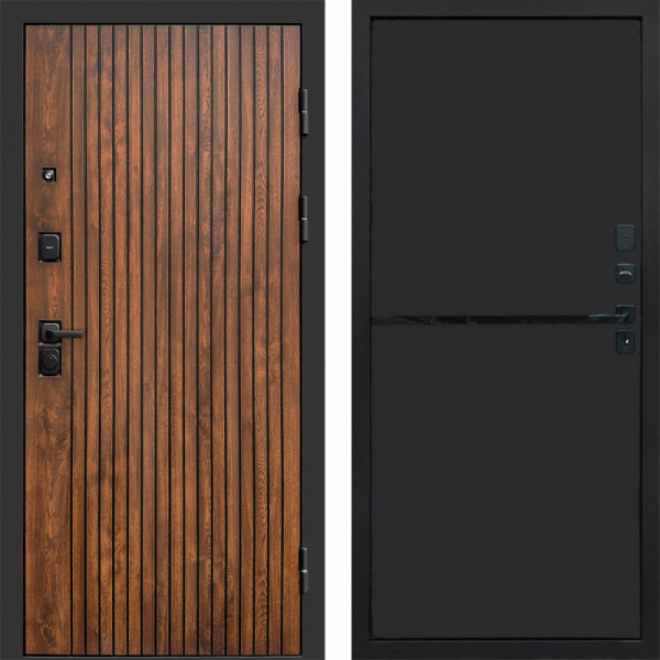 Входная дверь Termo-Door Твист Дуб Патина - Нео Black