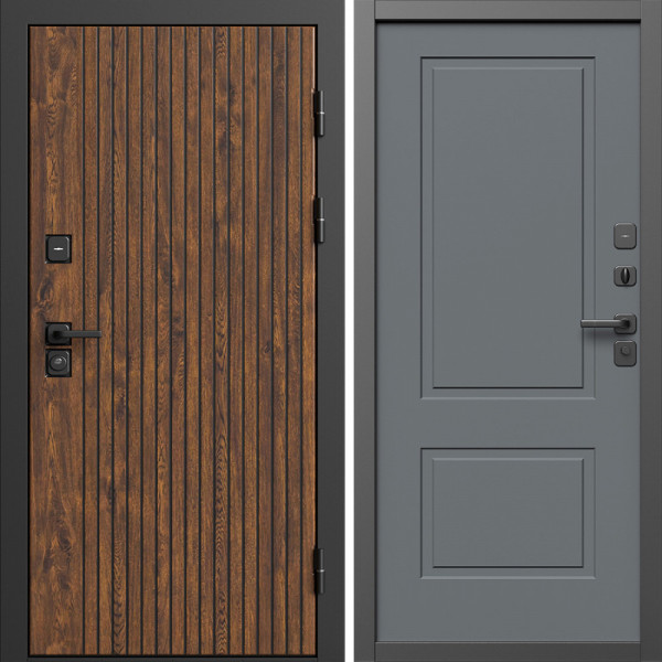 Входная дверь Termo-Door Твист Дуб Патина - Нео Классика Грей Софт