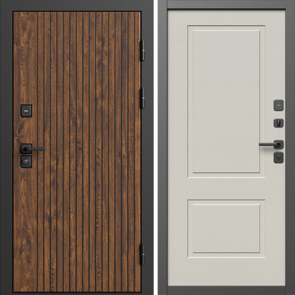 Входная дверь Termo-Door Твист Дуб Патина - Нео Классика Слоновая Кость