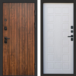 Входная дверь Termo-Door Твист Дуб Патина - Престиж белое дерево