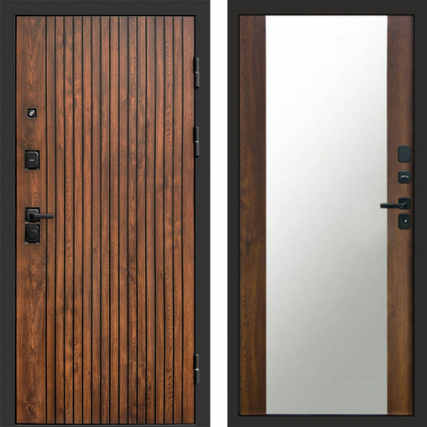 Входная дверь Termo-Door Твист Дуб Патина - Зеркало дуб