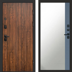 Входная дверь Termo-Door Твист Дуб Патина - Зеркало Фацет Grey софт