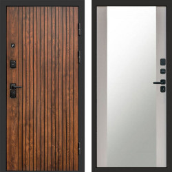 Входная дверь Termo-Door Твист Дуб Патина - Зеркало лиственница