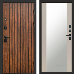 Входная дверь Termo-Door Твист Дуб Патина - Зеркало Слоновая кость