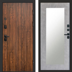 Входная дверь Termo-Door Твист Дуб Патина - Зеркало Триумф бетон светлый