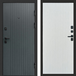 Входная дверь Termo-Door Твист Grey - Flat Белый софт