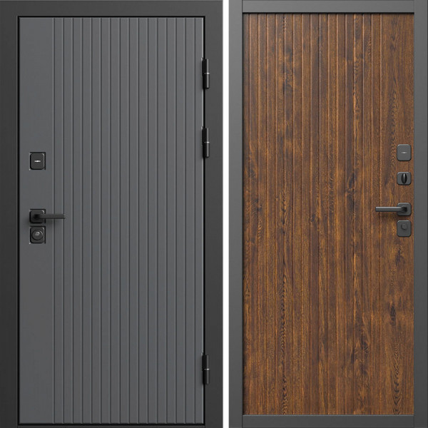 Входная дверь Termo-Door Твист Грей - Флэт Дуб