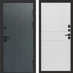 Входная дверь Termo-Door Твист Grey - Горизонт белый