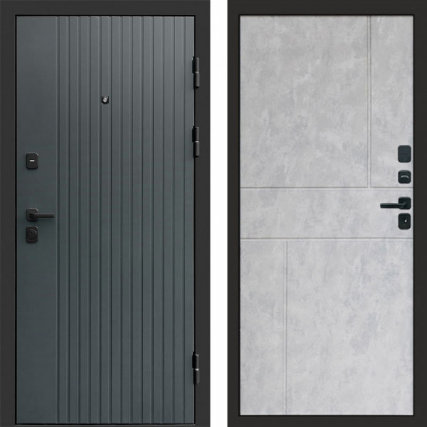 Входная дверь Termo-Door Твист Grey - Горизонт бетон светлый