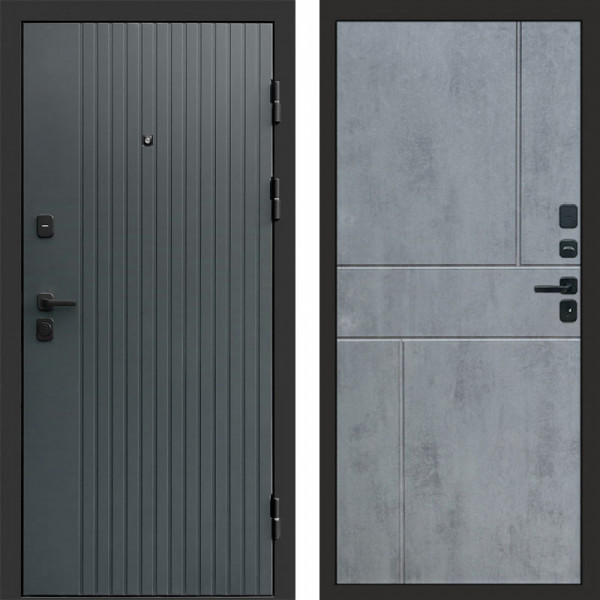 Входная дверь Termo-Door Твист Grey - Горизонт бетон темный