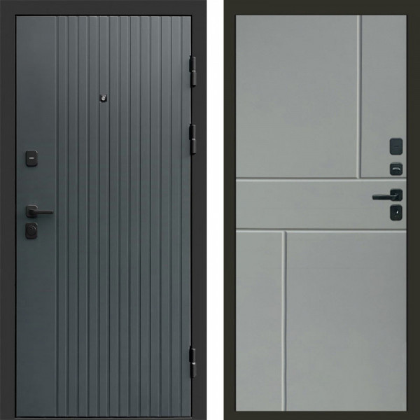 Входная дверь Termo-Door Твист Grey - Горизонт Grey софт