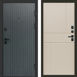 Входная дверь Termo-Door Твист Grey - Горизонт Слоновая кость