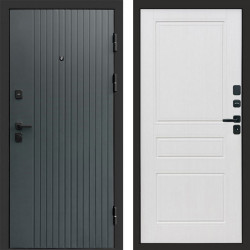 Входная дверь Termo-Door Твист Grey - Классика белое дерево