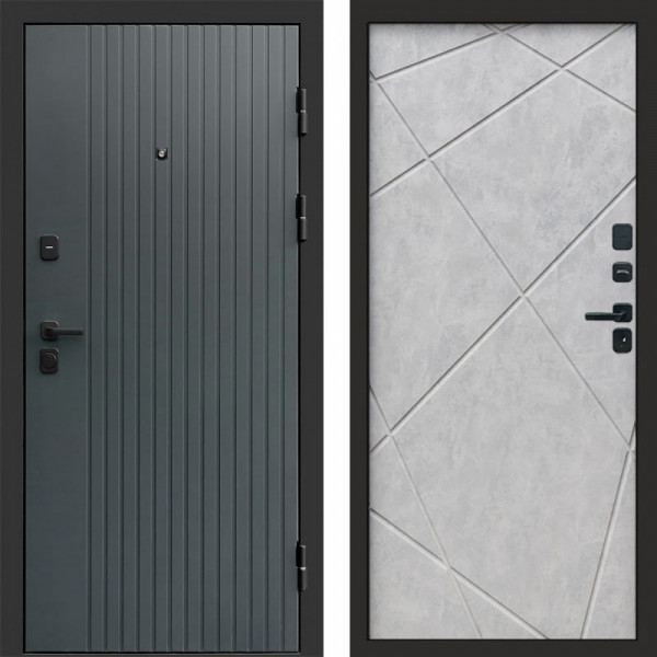 Входная дверь Termo-Door Твист Grey - Лучи бетон светлый