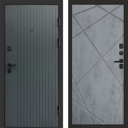 Входная дверь Termo-Door Твист Grey - Лучи бетон темный
