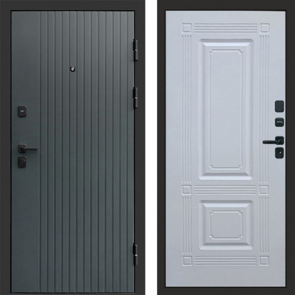 Входная дверь Termo-Door Твист Grey - Мадрид Белый софт