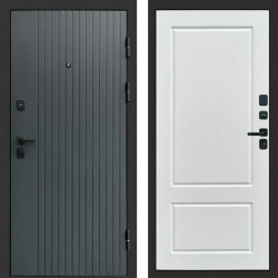 Входная дверь Termo-Door Твист Grey - Марсель Белый софт