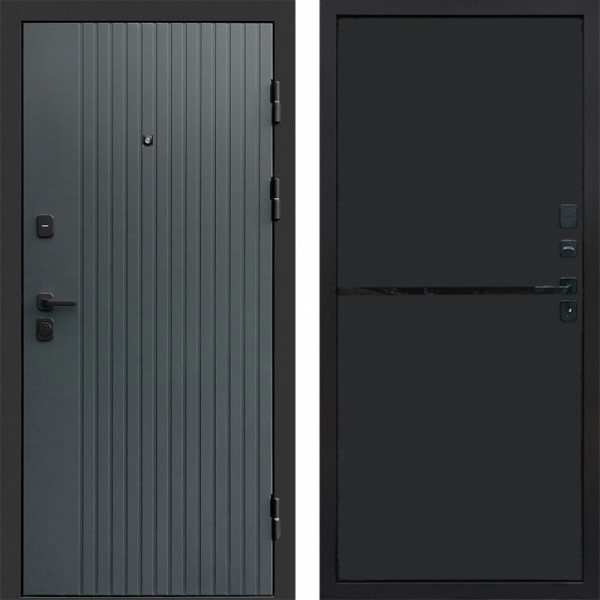 Входная дверь Termo-Door Твист Grey - Нео Black