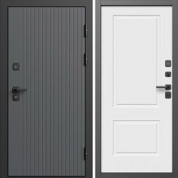 Входная дверь Termo-Door Твист Грей - Нео Классика Белый Софт