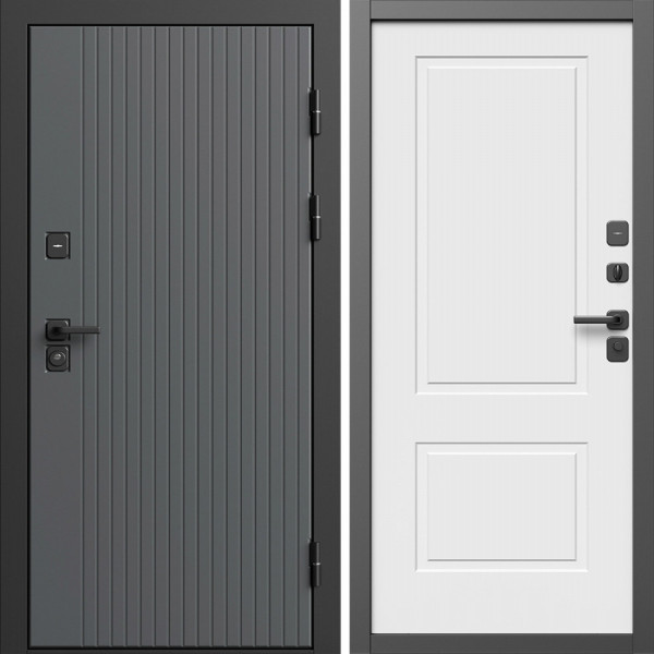 Входная дверь Termo-Door Твист Грей - Нео Классика Белый Софт