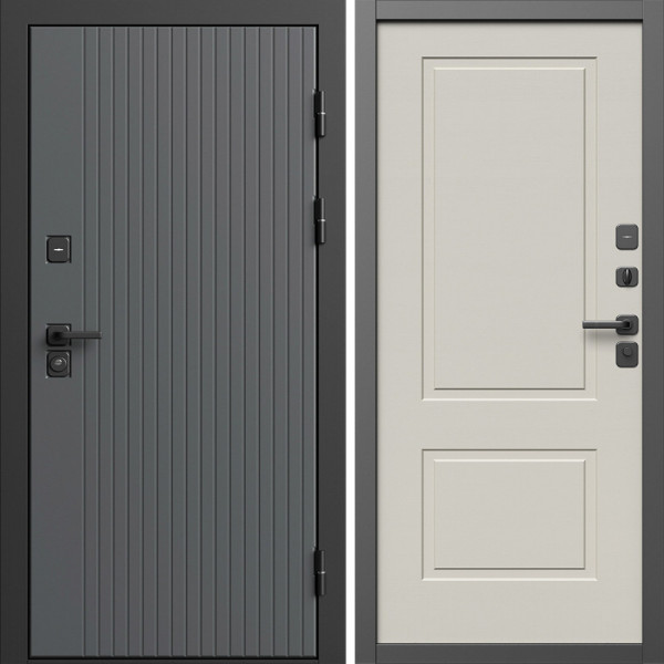 Входная дверь Termo-Door Твист Грей - Нео Классика Слоновая Кость