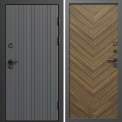 Входная дверь Termo-Door Твист Грей - Плаза Елочка Орех