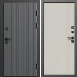 Входная дверь Termo-Door Твист Грей - Страйп Слоновая Кость