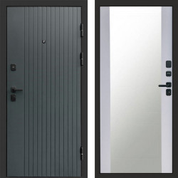 Входная дверь Termo-Door Твист Grey - Зеркало белый софт