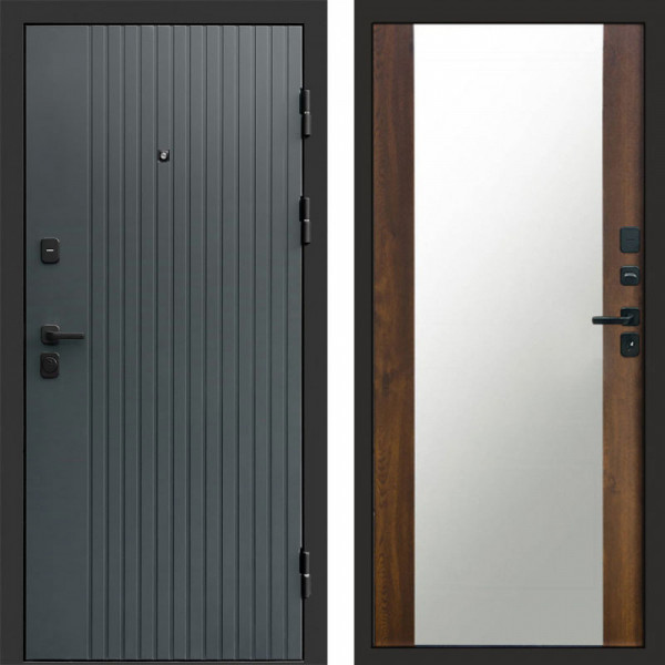 Входная дверь Termo-Door Твист Grey - Зеркало дуб