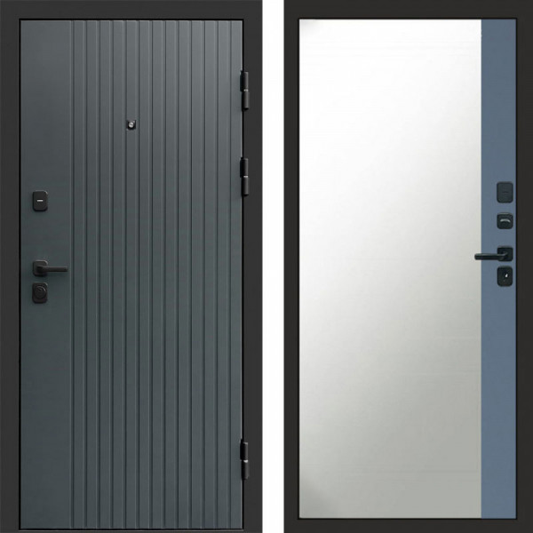 Входная дверь Termo-Door Твист Grey - Зеркало Фацет Grey софт