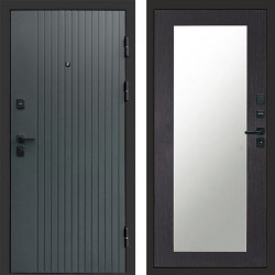 Входная дверь Termo-Door Твист Grey - Зеркало Триумф венге