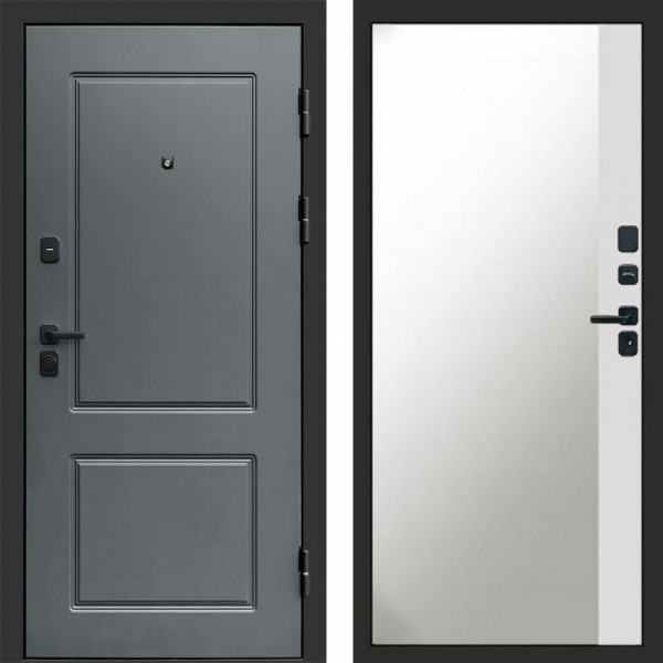 Входная дверь Termo-Door Верона - Зеркало Фацет Белый софт