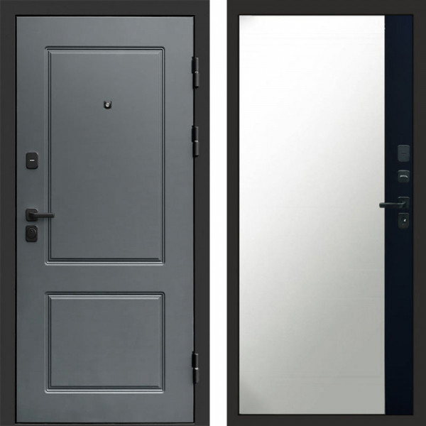 Входная дверь Termo-Door Верона - Зеркало Фацет Черный кварц