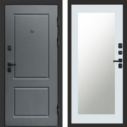 Входная дверь Termo-Door Верона - Зеркало Триумф Белый софт