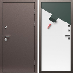 Входная дверь Termo-Door Техно Медь Антик - Гладкая Панель Под Покраску (грунт)