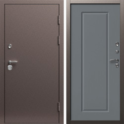 Входная дверь Termo-Door Техно Медь Антик - Гранд Grey софт