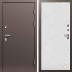 Входная дверь Termo-Door Техно Медь Антик - Лучи белый