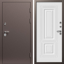 Входная дверь Termo-Door Техно Медь Антик - Мадрид Белый софт