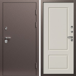 Входная дверь Termo-Door Техно Медь Антик - Марсель Слоновая кость